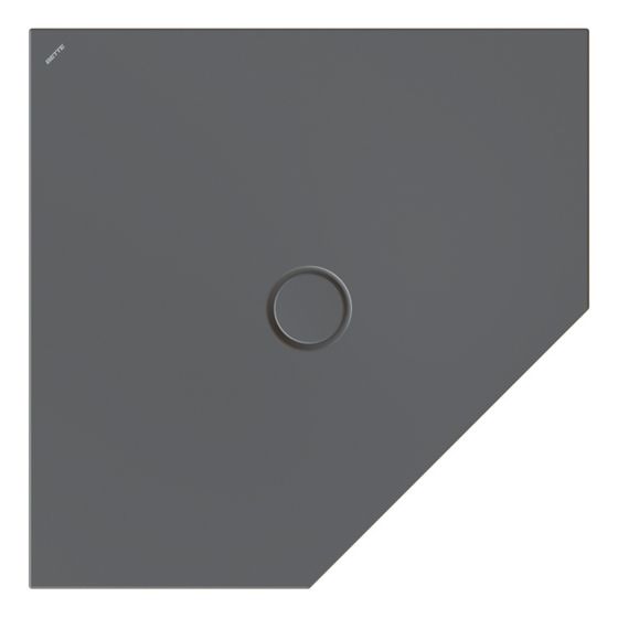 Bette Floor Caro Duschfläche Fünfeck Slate 900x900x30/30mm BetteGlasur Plus GT-Stahl