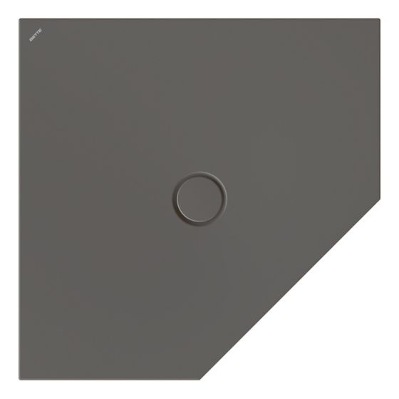Bette Floor Caro Duschfläche Fünfeck Anthracite Antirutsch Pro 900x900x30/30mm GT-Stahl