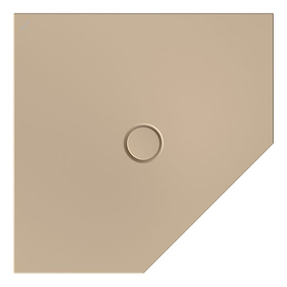 Bette Floor Caro Duschfläche Fünfeck Greige 900x900x30/30mm GT-Stahl