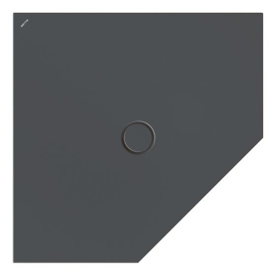 Bette Floor Caro Duschfläche Fünfeck Ebony 1000x1000x30/30mm GT-Stahl
