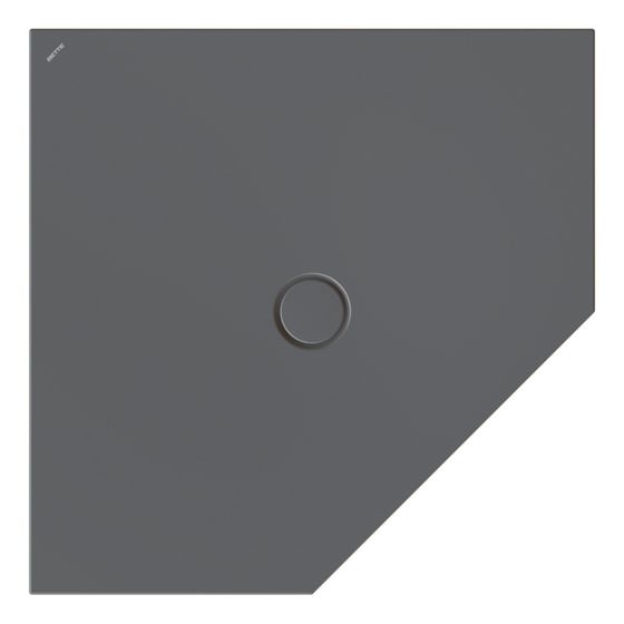 Bette Floor Caro Duschfläche Fünfeck Slate 1000x1000x30/30mm BetteGlasur Plus GT-Stahl