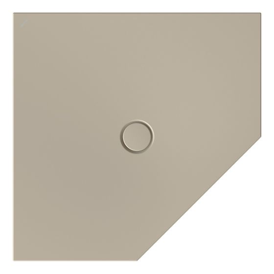 Bette Floor Caro Duschfläche Fünfeck Cashmere Antirutsch Pro 1000x1000x30/30mm GT-Stahl