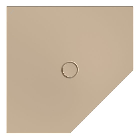 Bette Floor Caro Duschfläche Fünfeck Greige 1000x1000x30/30mm GT-Stahl