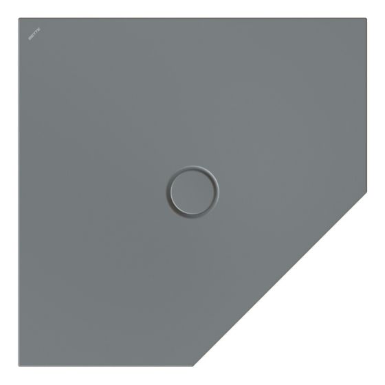 Bette Floor Caro Duschfläche Fünfeck Smoke 900x900x30/30mm BetteGlasur Plus GT-Stahl