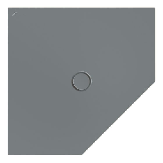 Bette Floor Caro Duschfläche Fünfeck Smoke 1000x1000x30/30mm BetteGlasur Plus GT-Stahl