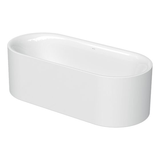 Bette Lux Oval Silhouette Badewanne Weiß-Schwarz matt 1700x750x450/575mm 2-Sitzer GT-Stahl