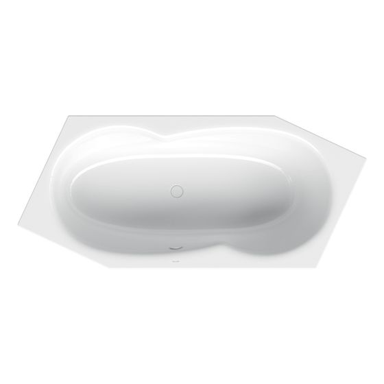 Bette Metric Badewanne Sechseck Curry 2060x900x450/30mm Fußende links Überlauf vorne 2-Sitzer GT-Stahl