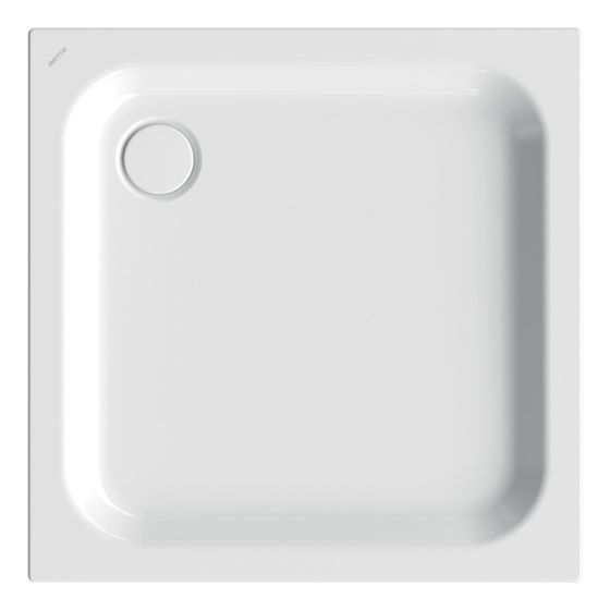 Bette Supra Duschwanne Blue satin 750x750x65/30mm BetteGlasur Plus Rechteck Unterbau GT-Stahl