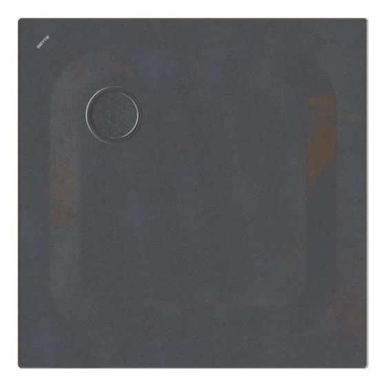 Bette Ultra Duschwanne Midnight 850x850x25/30mm BetteGlasur Plus mit Minimum-Träger Rechteck GT-Stahl