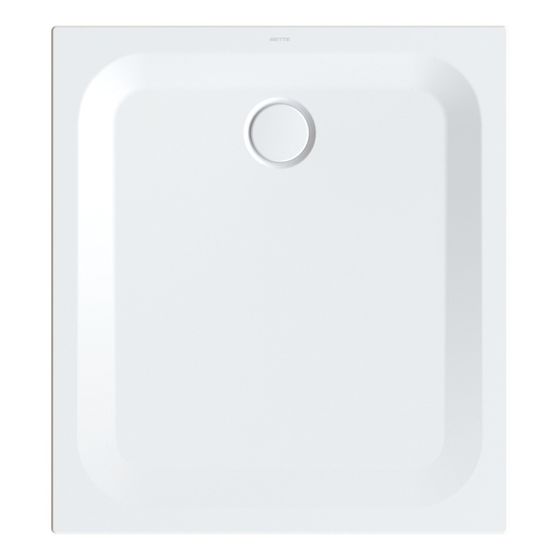 Bette Ultra Duschwanne Edelweiß 1000x900x25/30mm BetteGlasur Plus mit Minimum-Träger Rechteck GT-Stahl