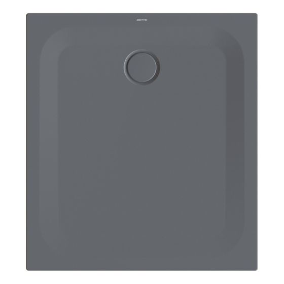 Bette Ultra Duschwanne Raven 1000x900x25/30mm BetteAntirutsch Pro Rechteck Unterbau GT-Stahl