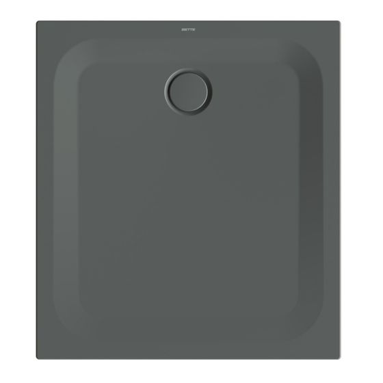 Bette Ultra Duschwanne Smoke 1000x900x25/30mm BetteGlasur Plus mit Minimum-Träger Rechteck GT-Stahl