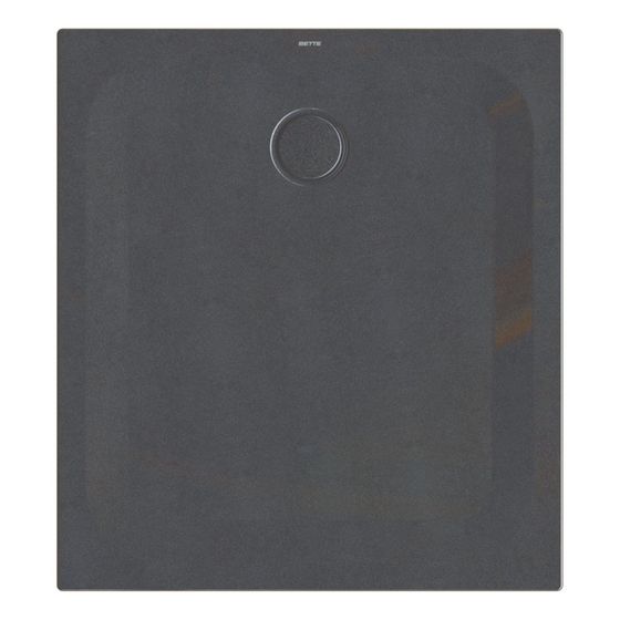 Bette Ultra Duschwanne Midnight 1000x900x25/30mm Rechteck Unterbau GT-Stahl