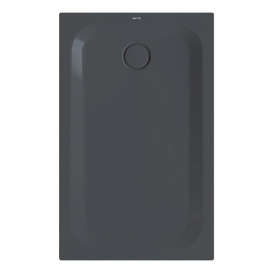 Bette Ultra Duschwanne Schwarz 1200x750x35mm Rechteck mit Wannenträger GT-Stahl