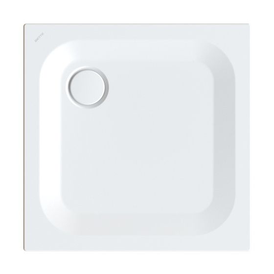 Bette Ultra Duschwanne Edelweiß 750x750x25/30mm BetteGlasur Plus Rechteck GT-Stahl