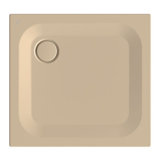 Bette Ultra Duschwanne Bahama beige 800x750x25/30mm BetteAntirutsch Pro Rechteck GT-Stahl