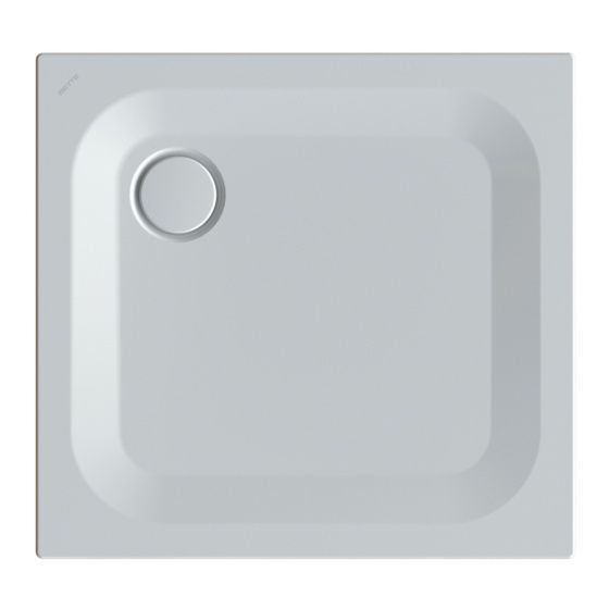Bette Ultra Duschwanne Manhattan 800x750x25/30mm BetteAntirutsch Pro mit Minimum-Träger Rechteck GT-Stahl
