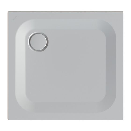 Bette Ultra Duschwanne Flanell 800x750x25/30mm Rechteck mit Minimum-Träger GT-Stahl