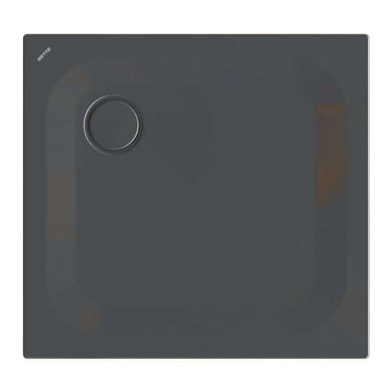 Bette Ultra Duschwanne Schwarz 800x750x25/30mm Rechteck mit Minimum-Träger GT-Stahl