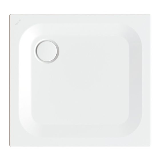 Bette Ultra Duschwanne Starwhite 800x750x25/30mm BetteGlasur Plus mit Minimum-Träger Rechteck GT-Stahl
