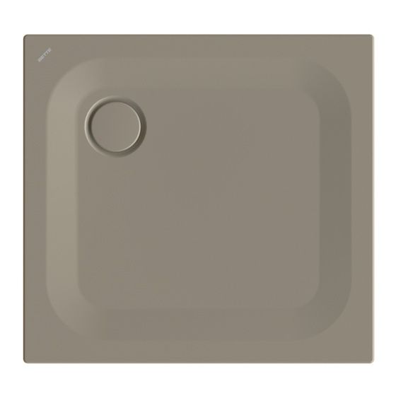 Bette Ultra Duschwanne Graphite 800x750x25/30mm Rechteck mit Minimum-Träger GT-Stahl