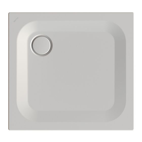 Bette Ultra Duschwanne Silver 800x750x25/30mm BetteAntirutsch Pro mit Minimum-Träger Rechteck GT-Stahl