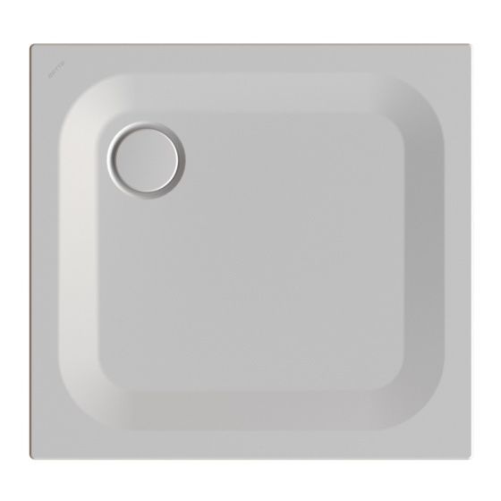 Bette Ultra Duschwanne Dust 800x750x25/30mm BetteGlasur Plus mit Minimum-Träger Rechteck GT-Stahl