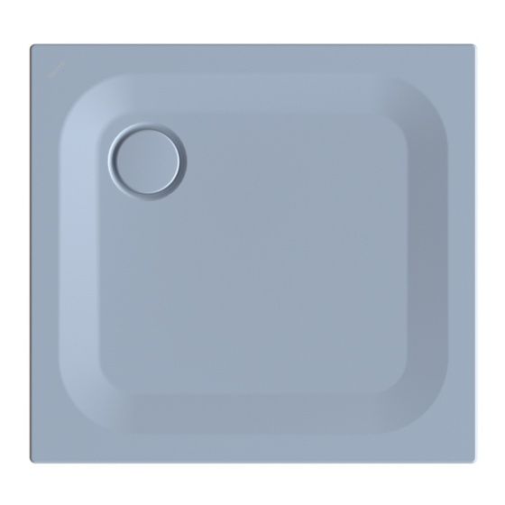 Bette Ultra Duschwanne Blue satin 800x750x25/30mm BetteGlasur Plus mit Minimum-Träger Rechteck GT-Stahl