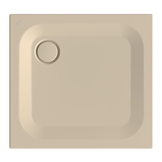 Bette Ultra Duschwanne Sand 800x750x25/30mm BetteGlasur Plus mit Minimum-Träger Rechteck GT-Stahl