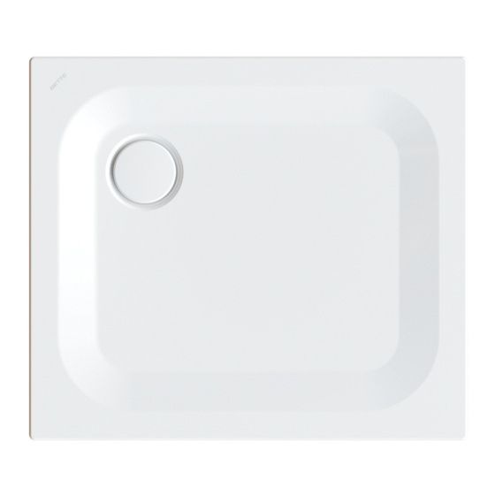 Bette Ultra Duschwanne Weiß 800x700x25/30mm BetteAntirutsch Pro mit Minimum-Träger Rechteck GT-Stahl