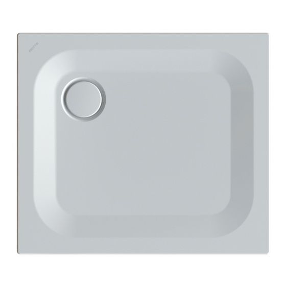 Bette Ultra Duschwanne Manhattan 800x700x25/30mm BetteAntirutsch Pro mit Minimum-Träger Rechteck GT-Stahl