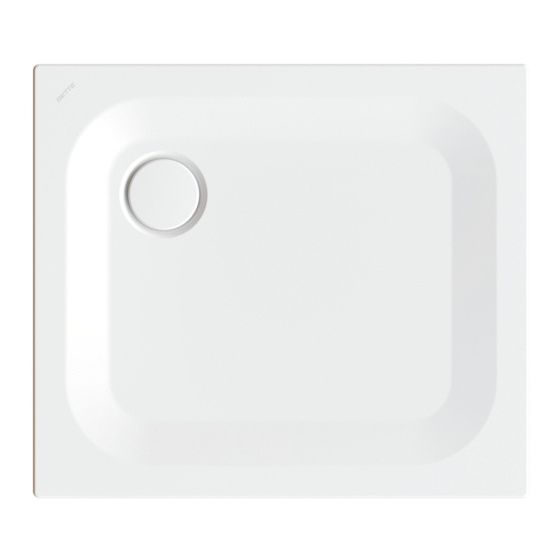 Bette Ultra Duschwanne Starwhite 800x700x25/30mm mit Wannenträger Rechteck GT-Stahl