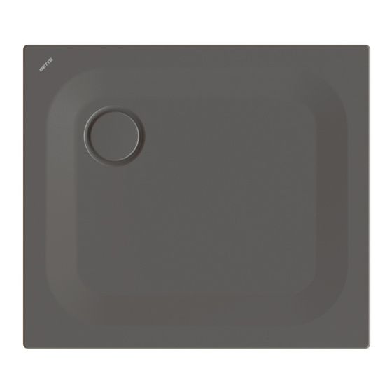 Bette Ultra Duschwanne Anthracite 800x700x25/30mm BetteAntirutsch Pro mit Minimum-Träger Rechteck GT-Stahl
