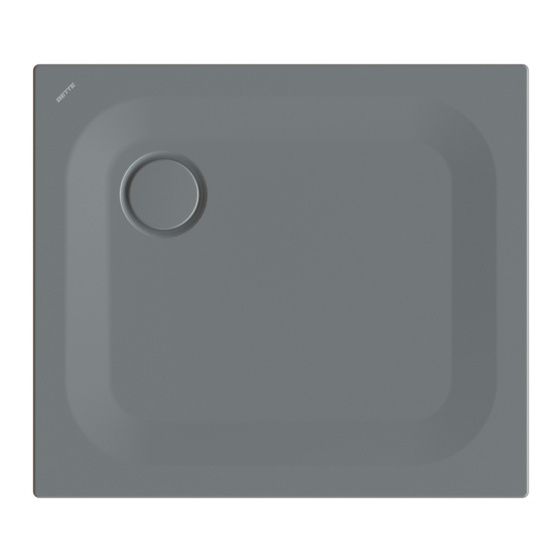 Bette Ultra Duschwanne Smoke 800x700x25/30mm BetteAntirutsch Pro mit Minimum-Träger Rechteck GT-Stahl