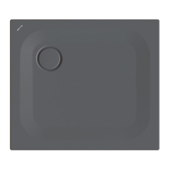 Bette Ultra Duschwanne Slate 800x700x25/30mm BetteAntirutsch Pro mit Minimum-Träger Rechteck GT-Stahl