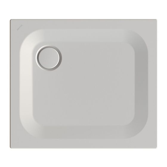 Bette Ultra Duschwanne Silver 800x700x25/30mm BetteAntirutsch Pro mit Minimum-Träger Rechteck GT-Stahl