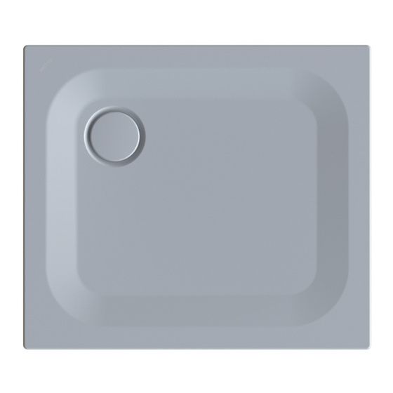 Bette Ultra Duschwanne Quartz 800x700x25/30mm BetteGlasur Plus mit Minimum-Träger Rechteck GT-Stahl