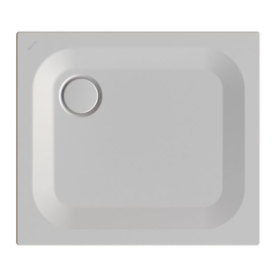 Bette Ultra Duschwanne Dust 800x700x25/30mm BetteGlasur Plus mit Minimum-Träger Rechteck GT-Stahl