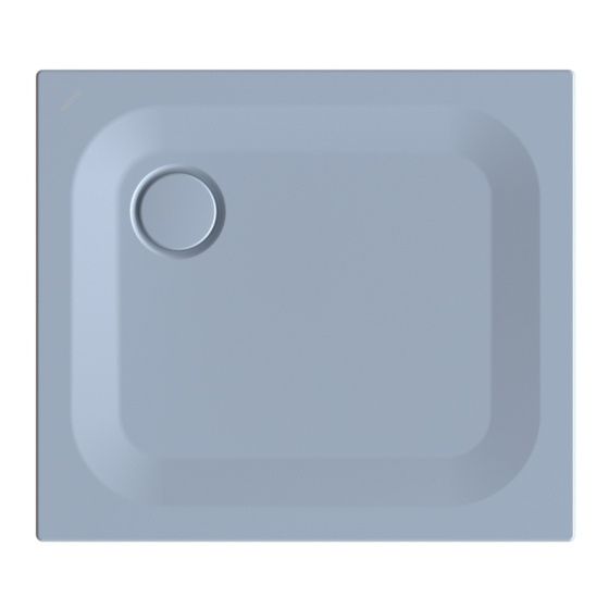 Bette Ultra Duschwanne Blue satin 800x700x25/30mm Rechteck mit Minimum-Träger GT-Stahl