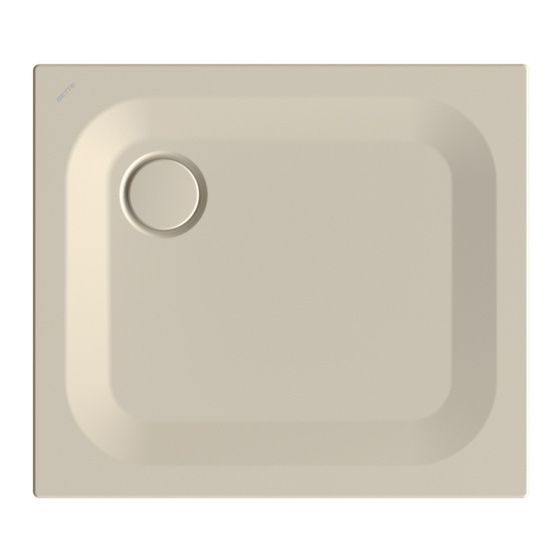 Bette Ultra Duschwanne Beige 800x700x25/30mm BetteAntirutsch Pro mit Minimum-Träger Rechteck GT-Stahl