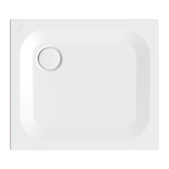 Bette Ultra Duschwanne Snow 800x700x25/30mm BetteAntirutsch Pro mit Minimum-Träger Rechteck GT-Stahl