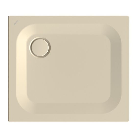 Bette Ultra Duschwanne Cream 800x700x25/30mm Rechteck mit Minimum-Träger GT-Stahl