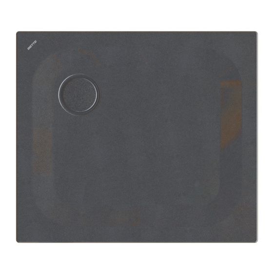 Bette Ultra Duschwanne Midnight 800x700x25/30mm BetteGlasur Plus mit Minimum-Träger Rechteck GT-Stahl