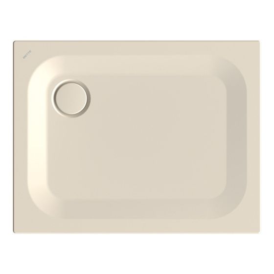 Bette Ultra Duschwanne Pergamon 900x700x25mm Rechteck mit Wannenträger GT-Stahl