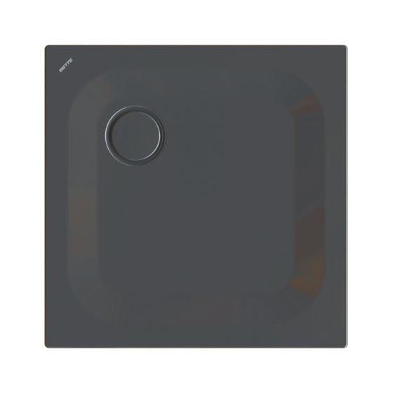 Bette Ultra Duschwanne Schwarz 700x700x25/30mm Rechteck mit Minimum-Träger GT-Stahl