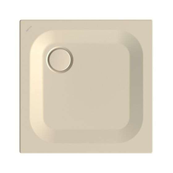Bette Ultra Duschwanne Cream 700x700x25/30mm BetteGlasur Plus Rechteck GT-Stahl
