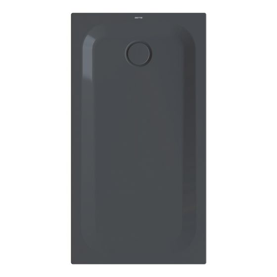 Bette Ultra Duschwanne Schwarz 1300x700x35mm Rechteck mit Minimum-Träger GT-Stahl