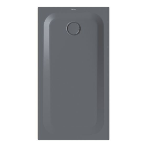 Bette Ultra Duschwanne Raven 1300x700x35mm BetteGlasur Plus mit Minimum-Träger Rechteck GT-Stahl