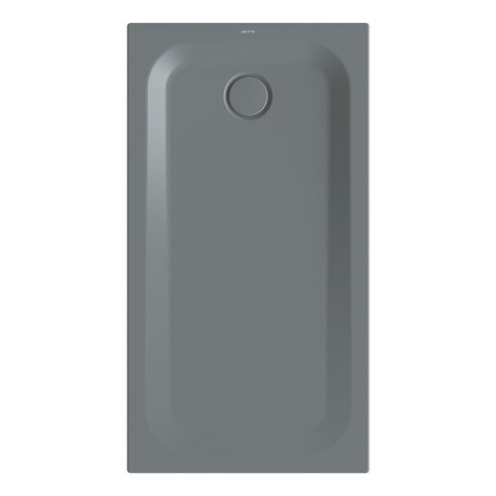Bette Ultra Duschwanne Smoke 1300x700x35/30mm BetteGlasur Plus Rechteck GT-Stahl