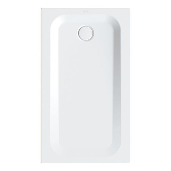 Bette Ultra Duschwanne Weiß 1300x750x35mm BetteGlasur Plus mit Minimum-Träger Rechteck GT-Stahl